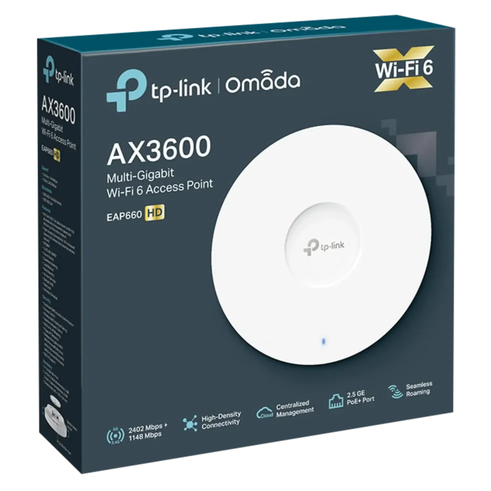TP-Link Omada EAP660 HD Wifi 6 Roaming-aksesspunkt AX3600
