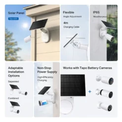 TP-Link Tapo A201 – Solcellepanel for overvåkningskamera