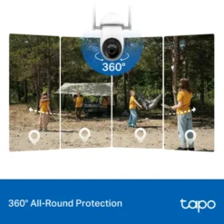 TP-Link Tapo C665G Solcelledrevet 4K Pan/Tilt overvåkingskamera med Wi-Fi/4G