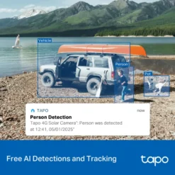 TP-Link Tapo C665G Solcelledrevet 4K Pan/Tilt overvåkingskamera med Wi-Fi/4G