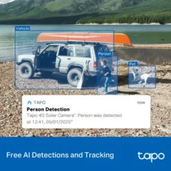 TP-Link Tapo C615G Solcelledrevet 4G LTE Pan/Tilt overvåkingskamera