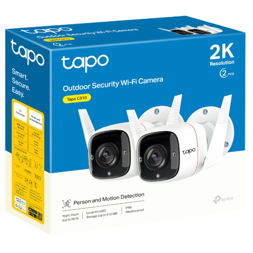 TP-Link Tapo C310 Overvåkingskamera 2-pk.