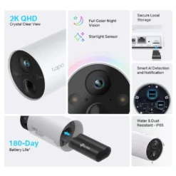 TP-Link Tapo C420S2 Trådløst overvåkingskamera 2-pack