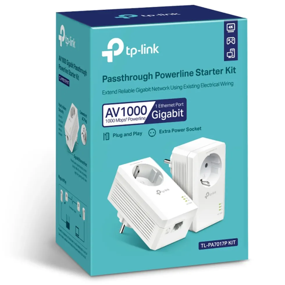 TP-Link TL-PA7017P KIT Homeplug 1 Gb/s 2-pk.