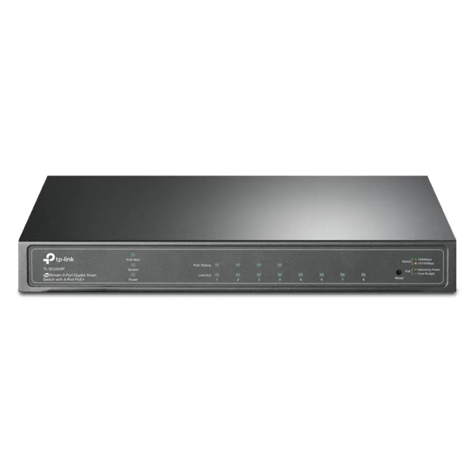 TP-Link TL-SG2008P Konfigurerbar gigabitswitch - 8 porter med 4 porter PoE+