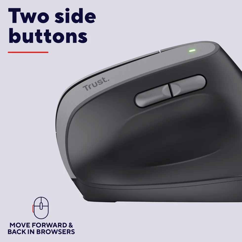 Trust Bayo II ergonomisk trådløs mus
