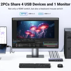 Ugreen 8K HDMI KVM-switch for 2 datamaskiner
