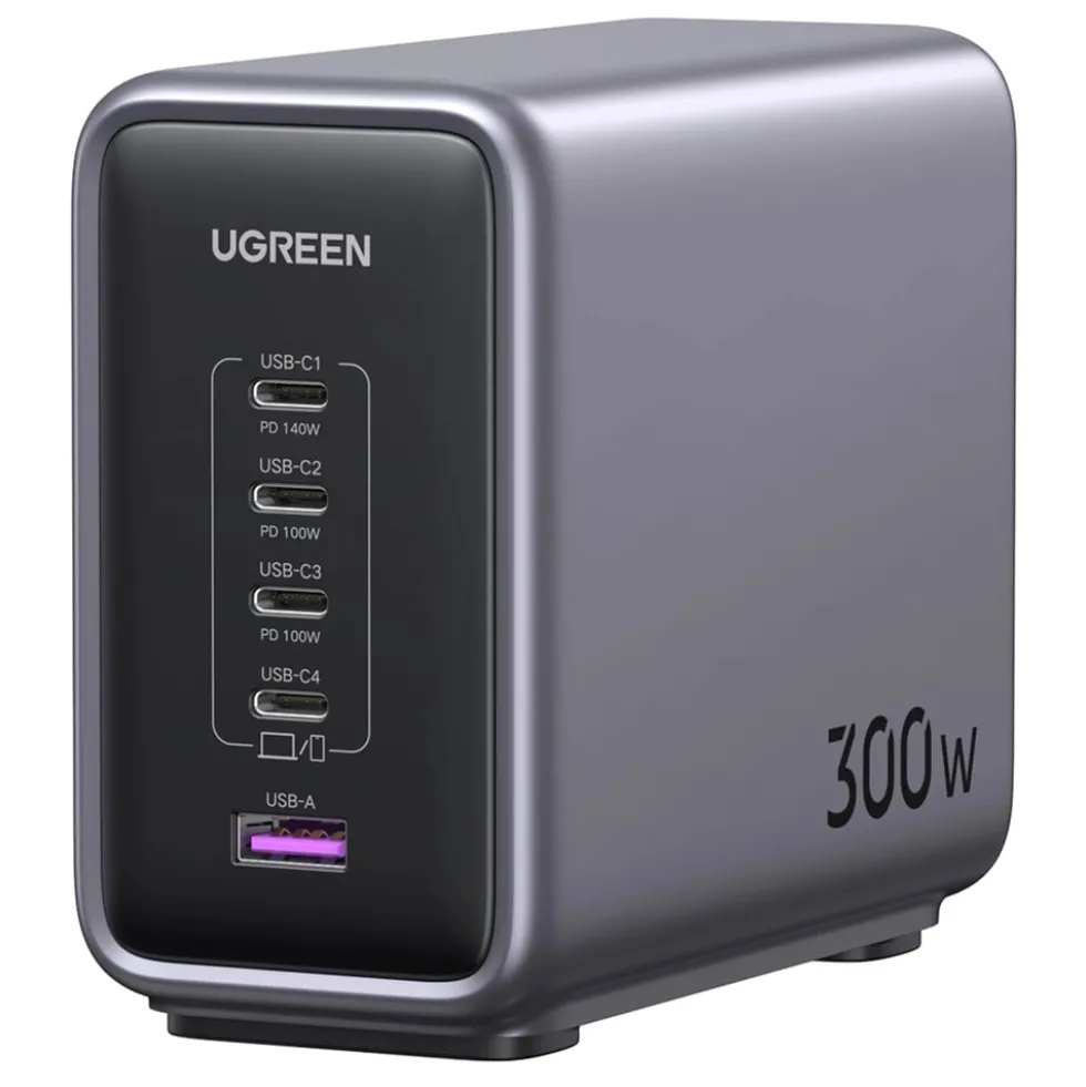 Ugreen Kraftig Multilader 5 porter 300 W