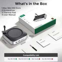 Ugreen Mac mini 11-i-1-dokkingsstasjon med SSD-plass