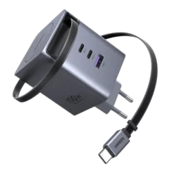 Ugreen Nexode 100 W GaN-hurtiglader med uttrekkbar USB-C-kabel