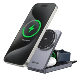 Ugreen UGREEN 3-i-1 Ladestativ med QI2 15 W