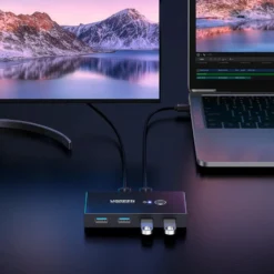 Ugreen USB 3.0-switch med 4 porter for to datamaskiner