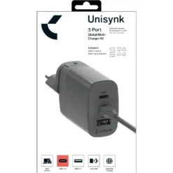 Unisynk 3-porters Global Multi-lader 65W