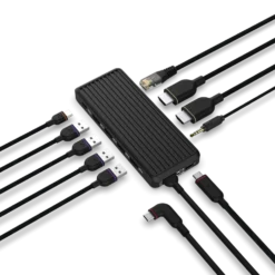 Unisynk USB-C-Hub 10 porter for to skjermer Windows