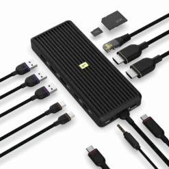 Unisynk USB-C-Hub 12 porter 8K for to skjermer