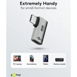 USB-C-adapter med 90° horisontal vinkel – USB4