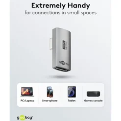 USB-C-adapter 90° med USB4-støtte