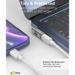 USB-C-adapter 90° med USB4-støtte