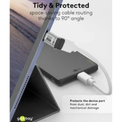 USB-C-adapter 90° med USB4-støtte
