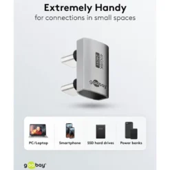 USB-C-adapter 180° U-form med USB4