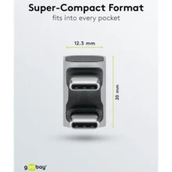 USB-C-adapter 180° U-form med USB4