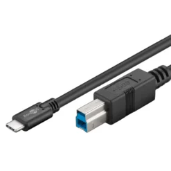 USB-C til USB-B 3.0-kabel 1 m