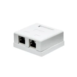 Utenpåliggende UTP-nettverksuttak Cat. 6 2-port