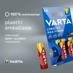 Varta Longlife Max Power AA-batterier 8-pk.
