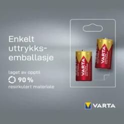 Varta Longlife Max Power C-batterier 2-pk.