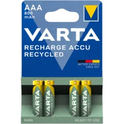 Varta Recharge Recycled AAA-batterier 800 mAh 4-pk.