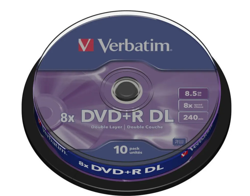 Verbatim DVD+R DL på spindel 10-pk.