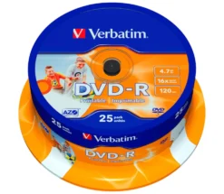 Verbatim DVD-R Inkjet, 25-pk.