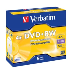 Verbatim DVD+RW i etui 5-pk.