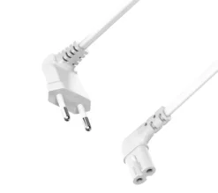 Vinklet apparatkabel C7 for Sonos Hvit. 3 m