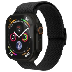 Vonmählen Woven Loop flettet rem til Apple Watch 44/45/46/49 mm All Black
