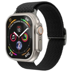Vonmählen Woven Loop flettet rem til Apple Watch 44/45/46/49 mm Black