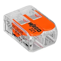 Wago 221-412 Toppklemme med 2 tilkoblinger 16-pk.