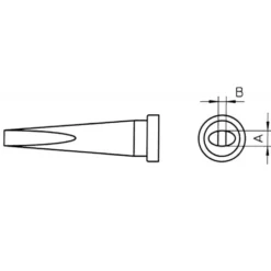 Weller Lang skrujernloddespiss 1,2x0,4 mm