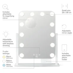 Wilfa Shine sminkespeil med LED-belysning