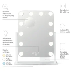 Wilfa Shine sminkespeil med LED-belysning