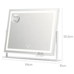 Wilfa Sparkle Stockholm sminkespeil med LED-lys 58 cm