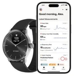 Withings Scanwatch Light Smartklokke med klassisk urskive 37 mm Svart