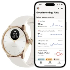 Withings Scanwatch Light Smartklokke med klassisk urskive 37 mm Rose Gold