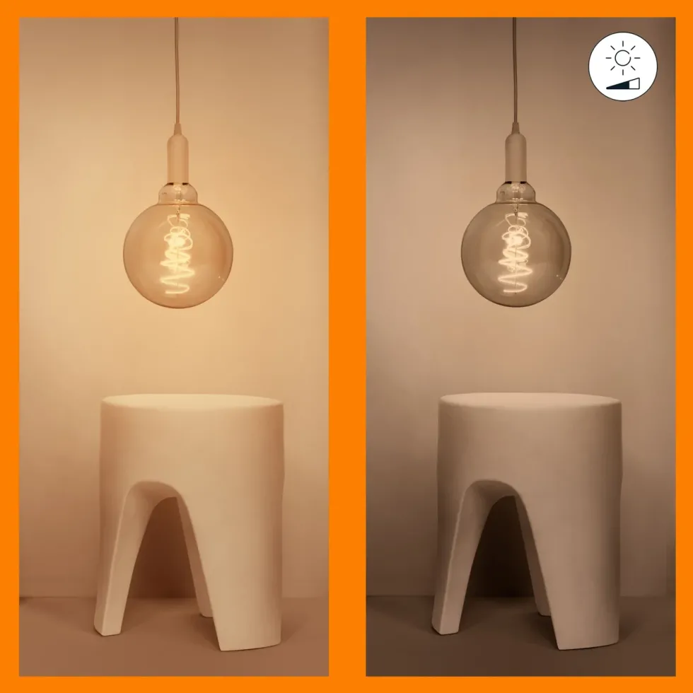 WiZ Amber Filament G200 Smart LED-pære E27 390 lm