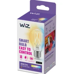 WiZ Clear Filament A60 Smart LED-pære E27 806 lm