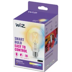 WiZ Clear Filament G95 Smart LED-pære E27 806 lm