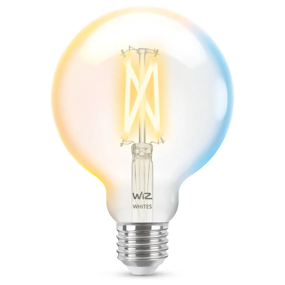 WiZ Clear Filament G95 Smart LED-pære E27 806 lm