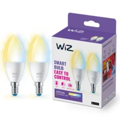 WiZ C37 Smart LED-pære E14 470 lm 2-pk.
