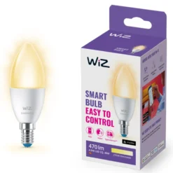 WiZ Varmhvit C37 Smart LED-pære E14 470 lm