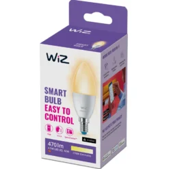 WiZ Varmhvit C37 Smart LED-pære E14 470 lm